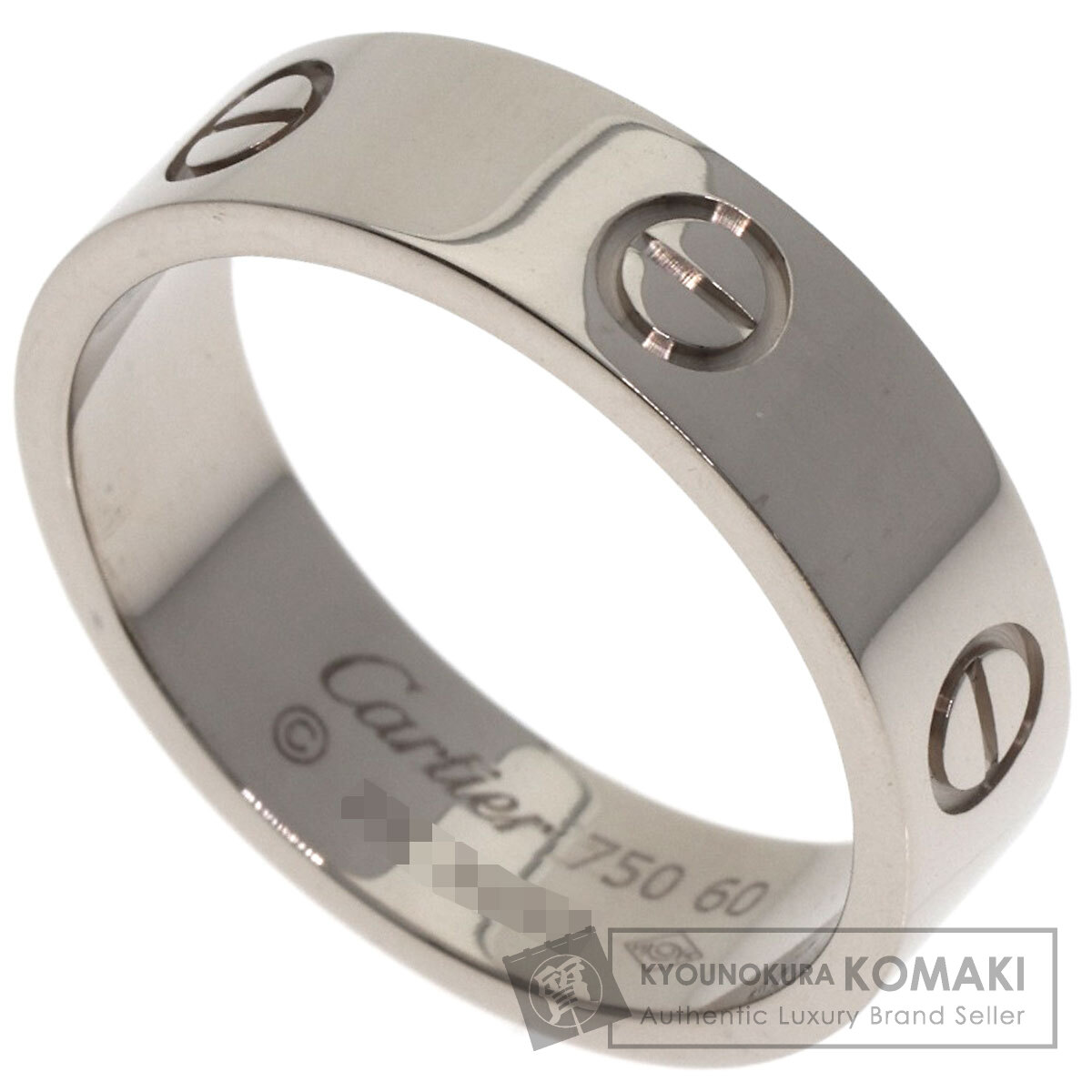 カルティエ 優しいこと輪っか #60 輪っか・指環 K18白いことゴールド ユニ一発やる 【中古】【CARTIER】