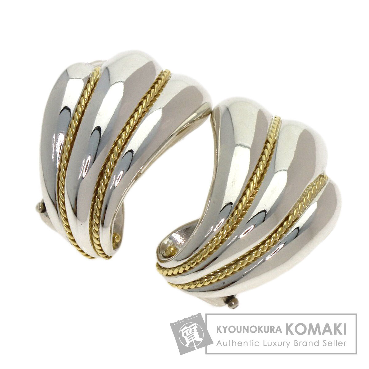 ティファニー フェザー ツイスト イヤリング シルバー/K18YG レディース 【中古】【TIFFANY&Co.】