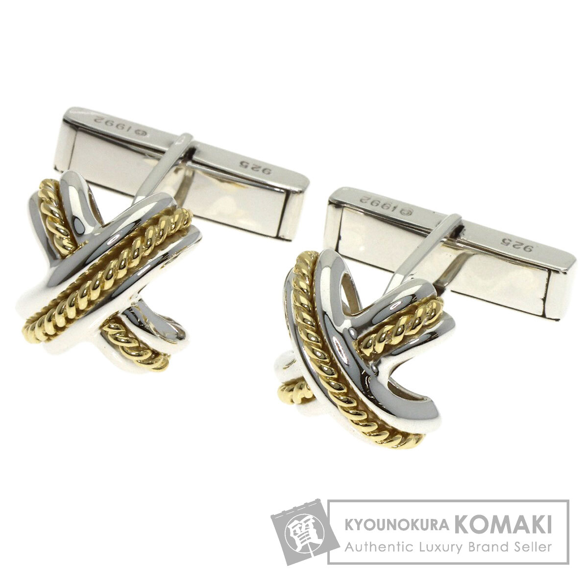 ティファニー シグネチャー カフス シルバー/K18YG メンズ 【中古】【TIFFANY&Co.】