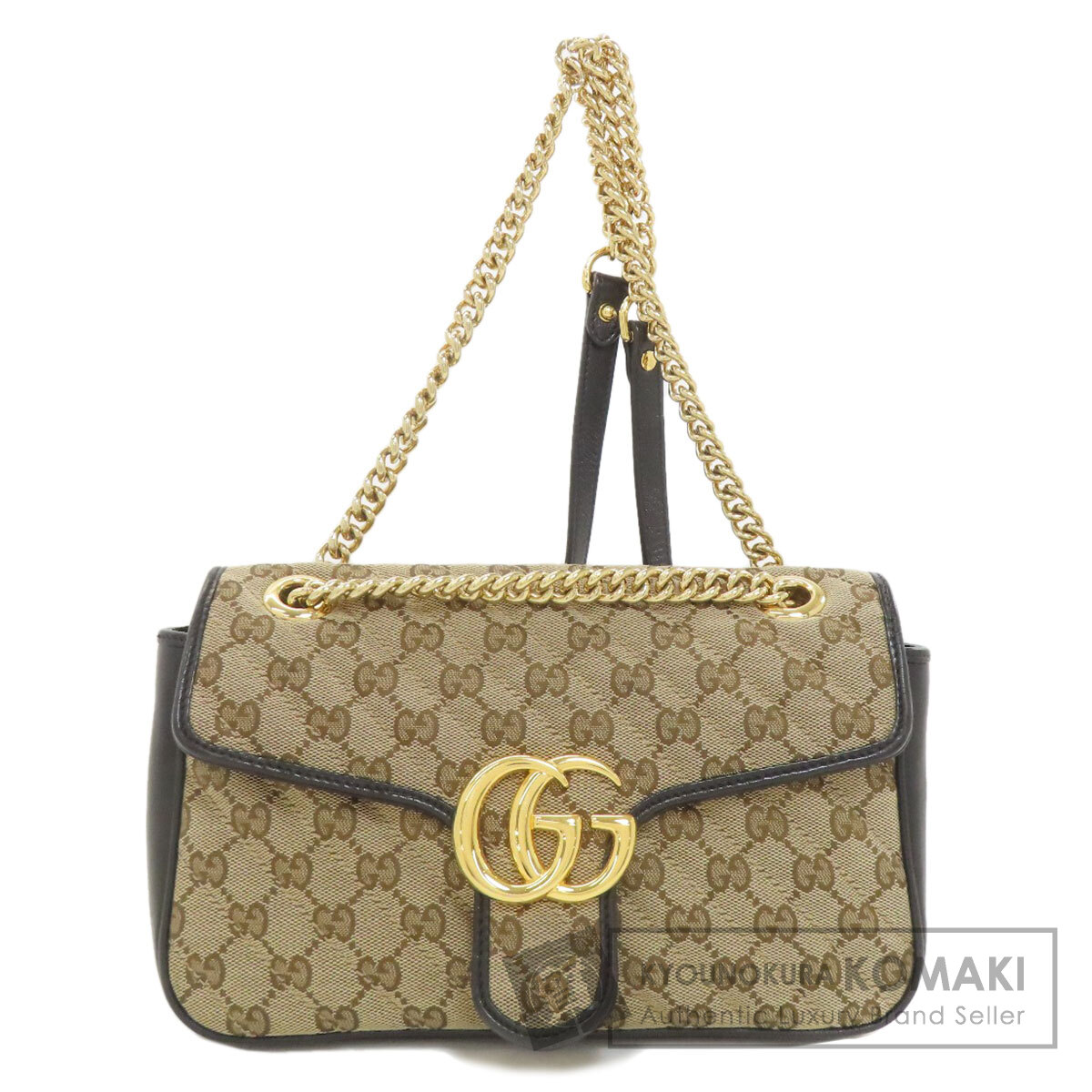 グッチ 443497 GGマーモント ミディアム ショルダーバッグ キャンバス レディース 【中古】【GUCCI】