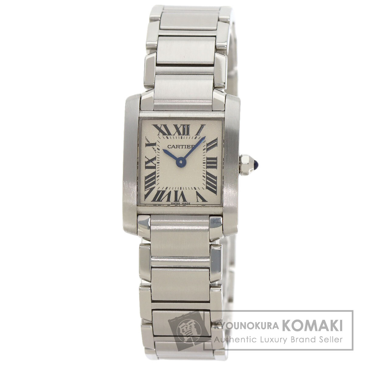 カルティエ W51008Q3 タンクフランセーズSM 腕時計 ステンレススチール/SS レディース 【中古】【CARTIER】