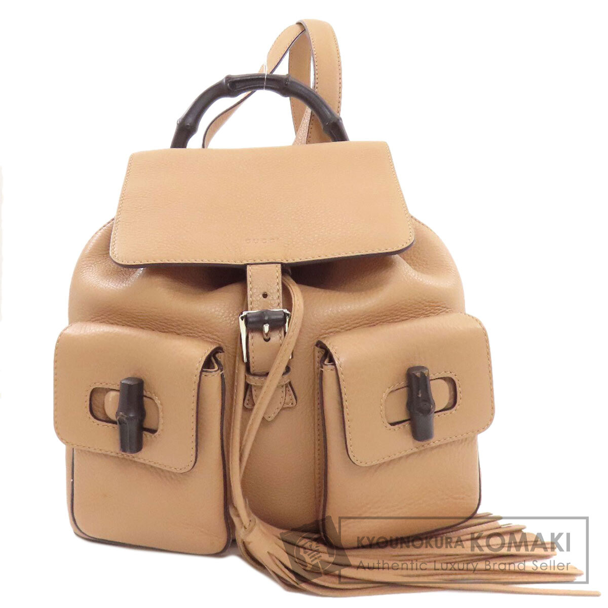 グッチ 370833 バンブー フリンジ 背嚢・デイパック 子ウシ レディース 【中古】【GUCCI】