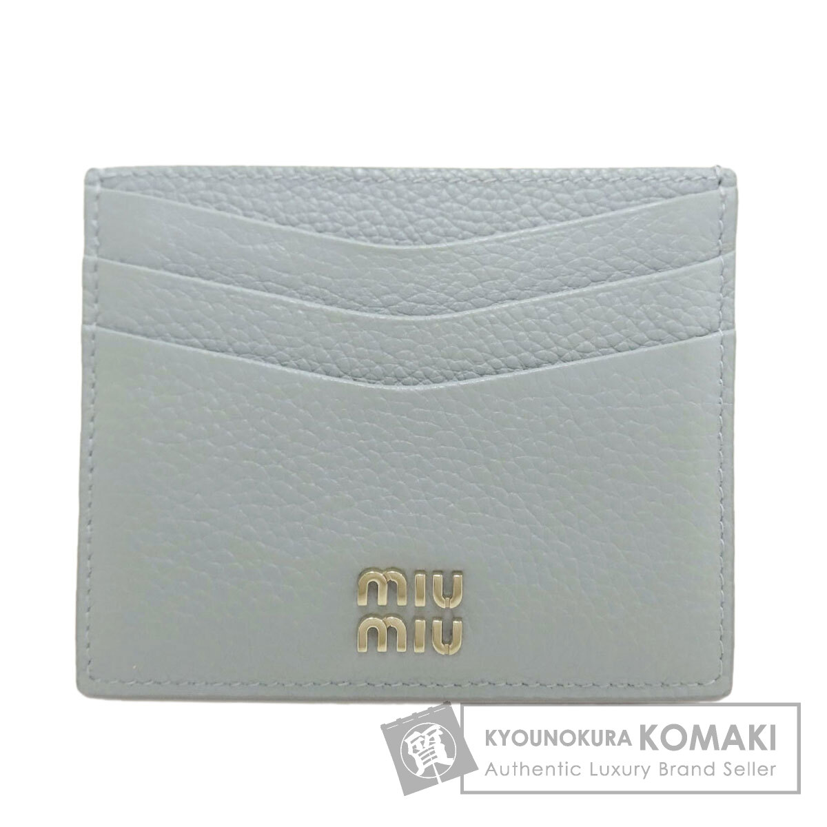 ミュウミュウ ロゴ カードケース レザー レディース 【中古】【MIUMIU】