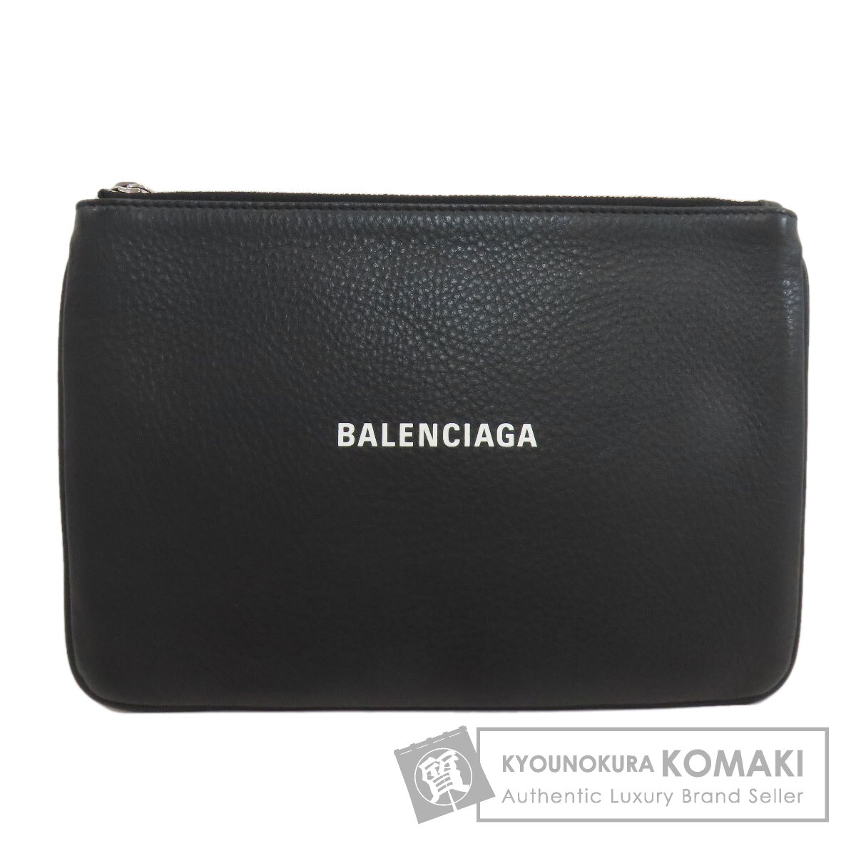 バレンシアガ 551992 ロゴ アクセサリーポーチ レザー レディース 【中古】【BALENCIAGA】