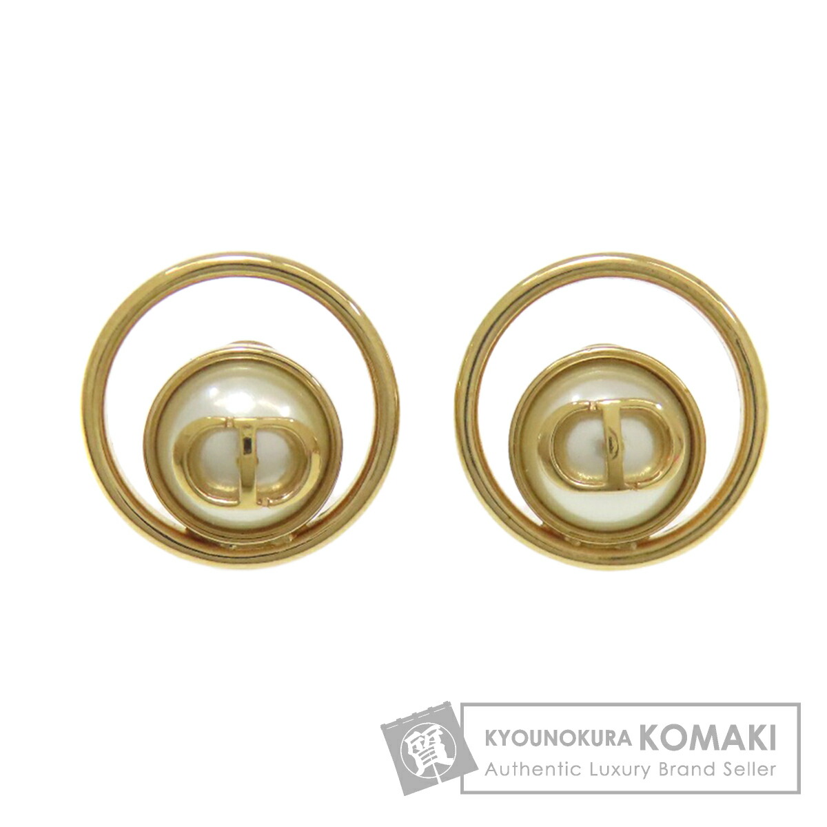 楽天市場】クリスチャンディオール ロゴ刻印 ハート ピアス 金属製