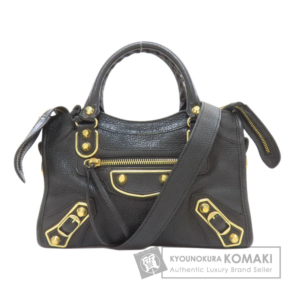 バレンシアガ 390160 クラシック メタリック エッジ ミニシティ 2WAY ハンドバッグ カーフ レディース 【中古】【BALENCIAGA】|ブランド京の蔵小牧【最安挑戦!】