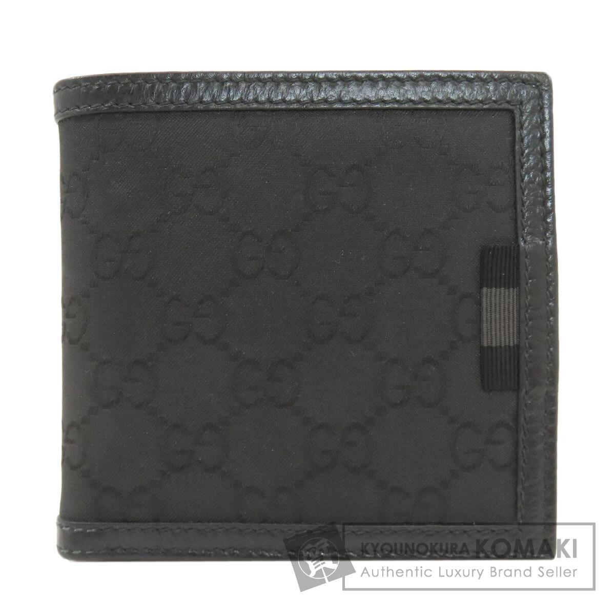 グッチ 150413 逃げ道 GG 二つ折り紙入れ（御釣り入れあり） ナイロン原料品 レディース 【中古】【GUCCI】