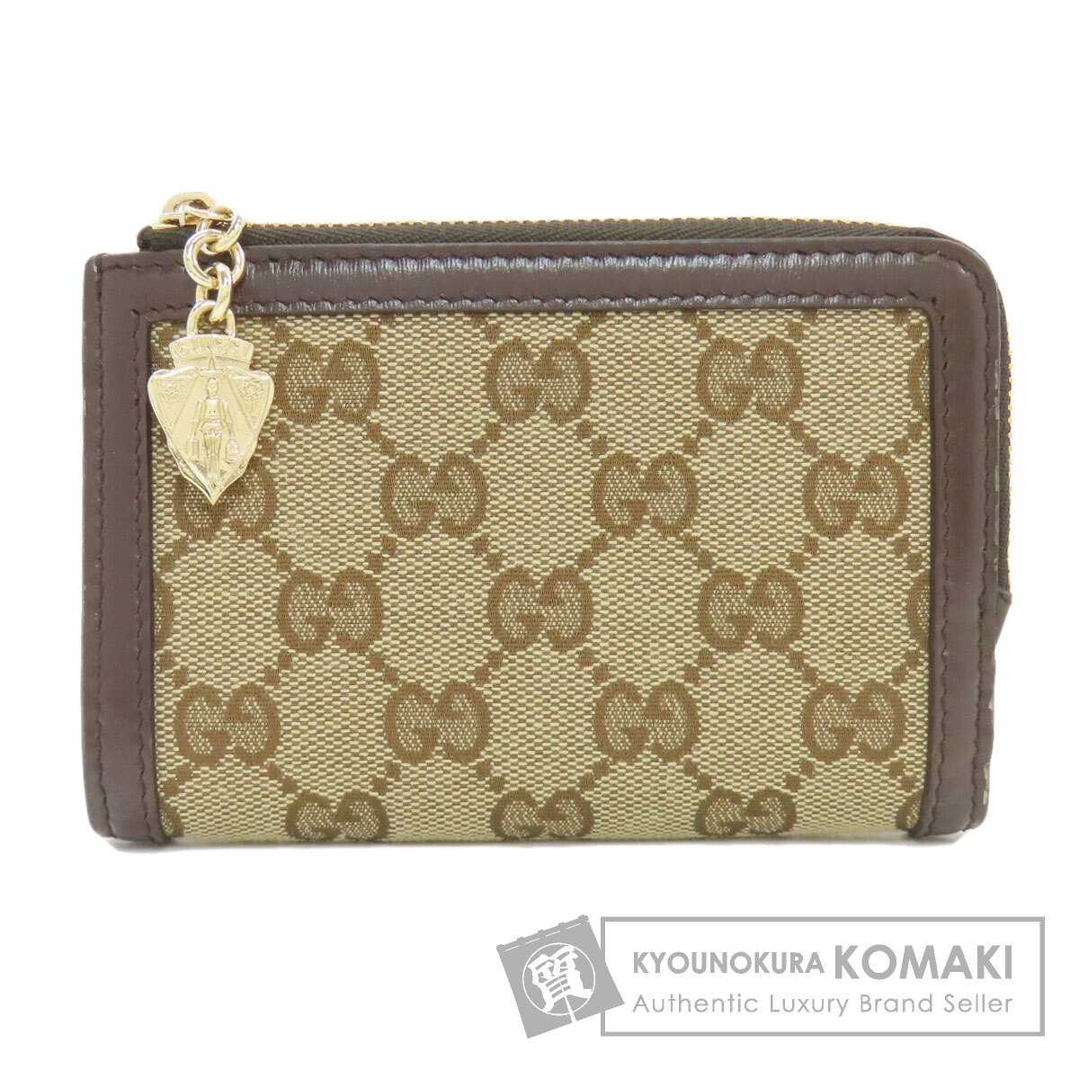 グッチ 790036 GG柄 二つ折り紙入れ（御釣り入れあり） 帆布 レディース 【中古】【GUCCI】