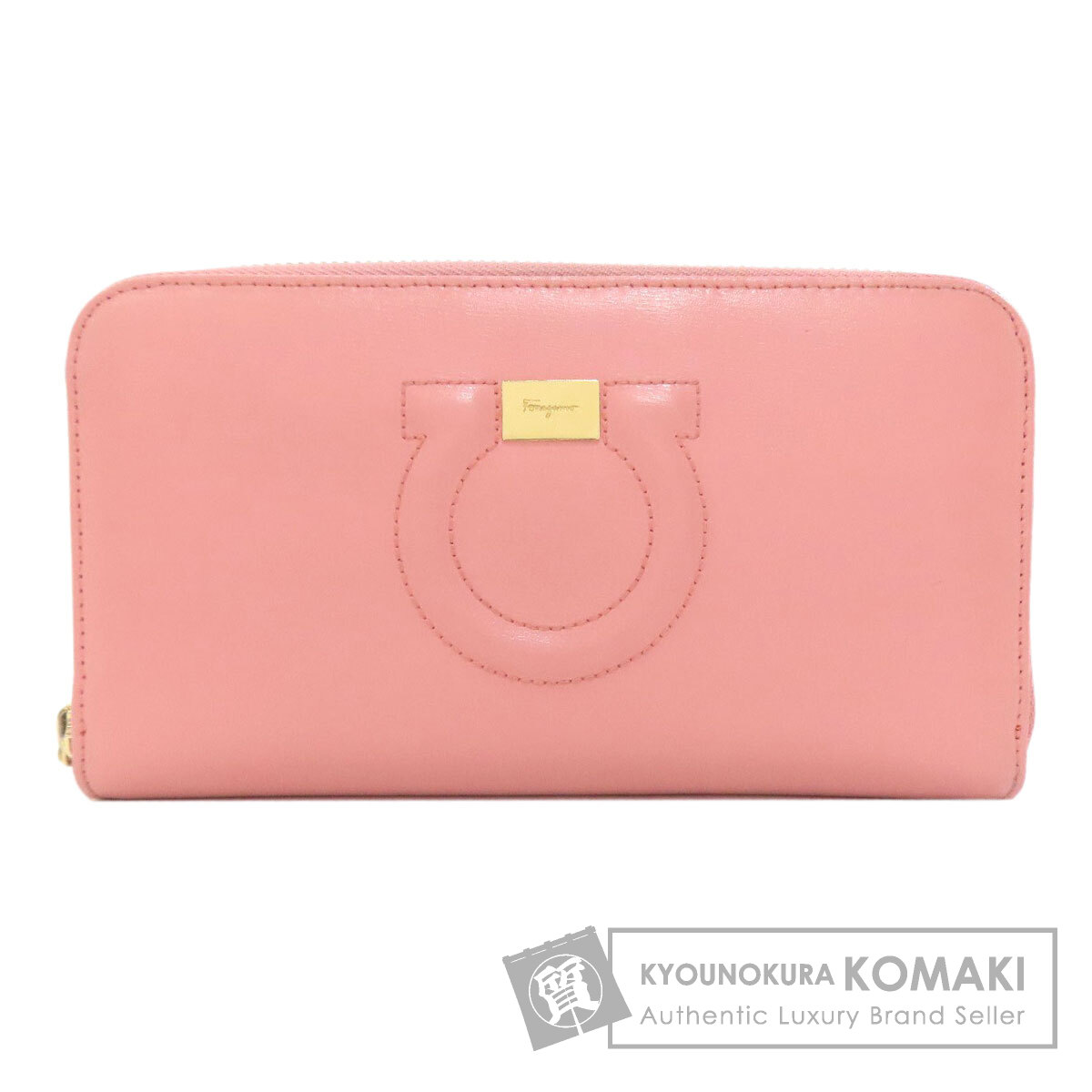 サルヴァトーレフェラガモ ガンチーニ 長財布（小銭入れあり） レザー レディース 【中古】【Salvatore Ferragamo】
