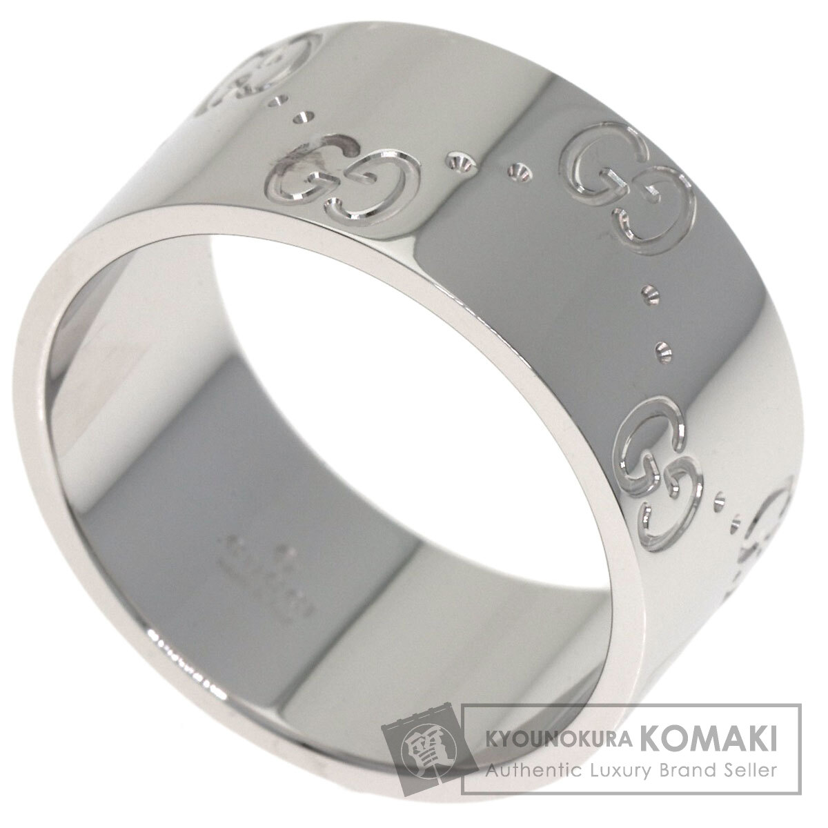 グッチ アイコン ワイド #14 リング・指輪 K18ホワイトゴールド レディース 【中古】【GUCCI】｜ブランド京の蔵小牧