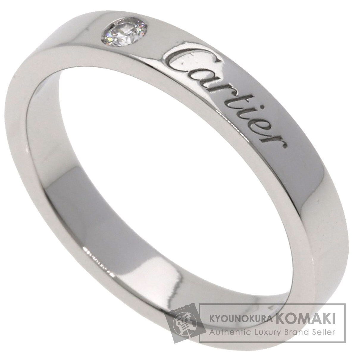 カルティエ エングレー ブド 1P ダイヤモンド #50 リング・指輪 プラチナPT950 レディース 【中古】【CARTIER】