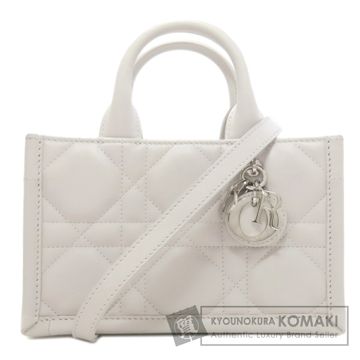 クリスチャンディオール ブックトート ミニ マクロ カナージュ 2WAY ハンドバッグ カーフ レディース 【中古】【CHRISTIAN DIOR】