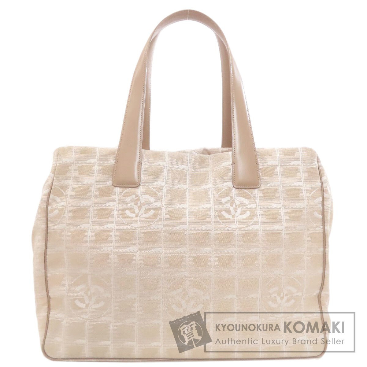 シャネル ニュートラベルラインMM トートバッグ ナイロンジャガード レディース 【中古】【CHANEL】