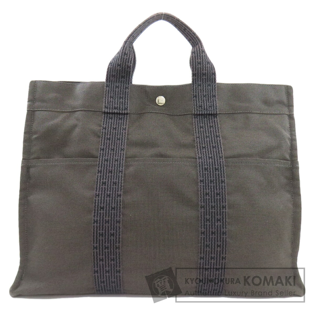 エルメス エールラインMM ハンドバッグ キャンバス レディース 【中古】【HERMES】