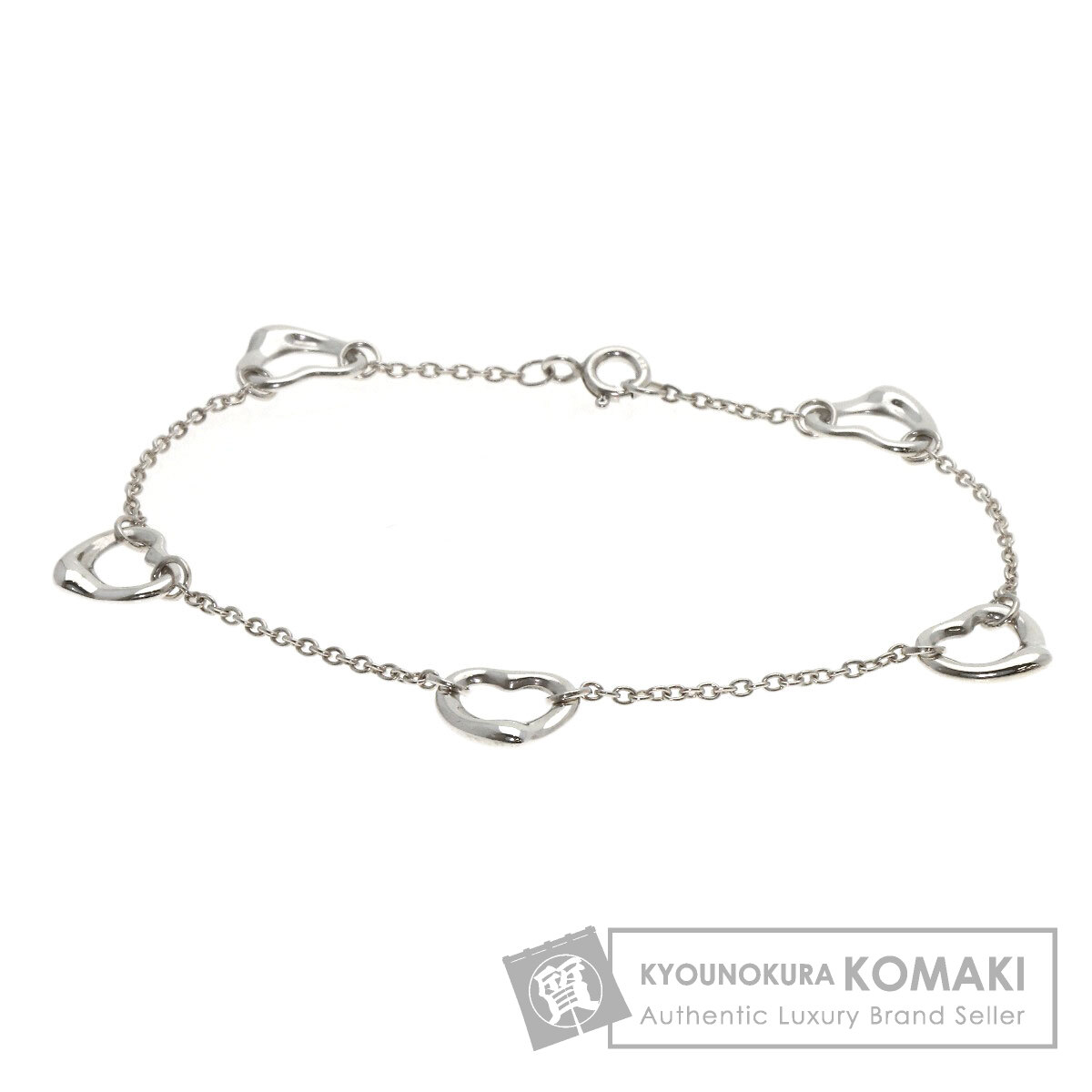 ティファニー 5P オープンハート ブレスレット シルバー レディース 【中古】【TIFFANY&Co.】