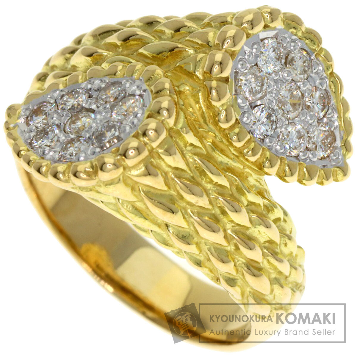 0.59ct ダイヤモンド リング・指輪 K18イエローゴールド 13.2g レディース 【中古】