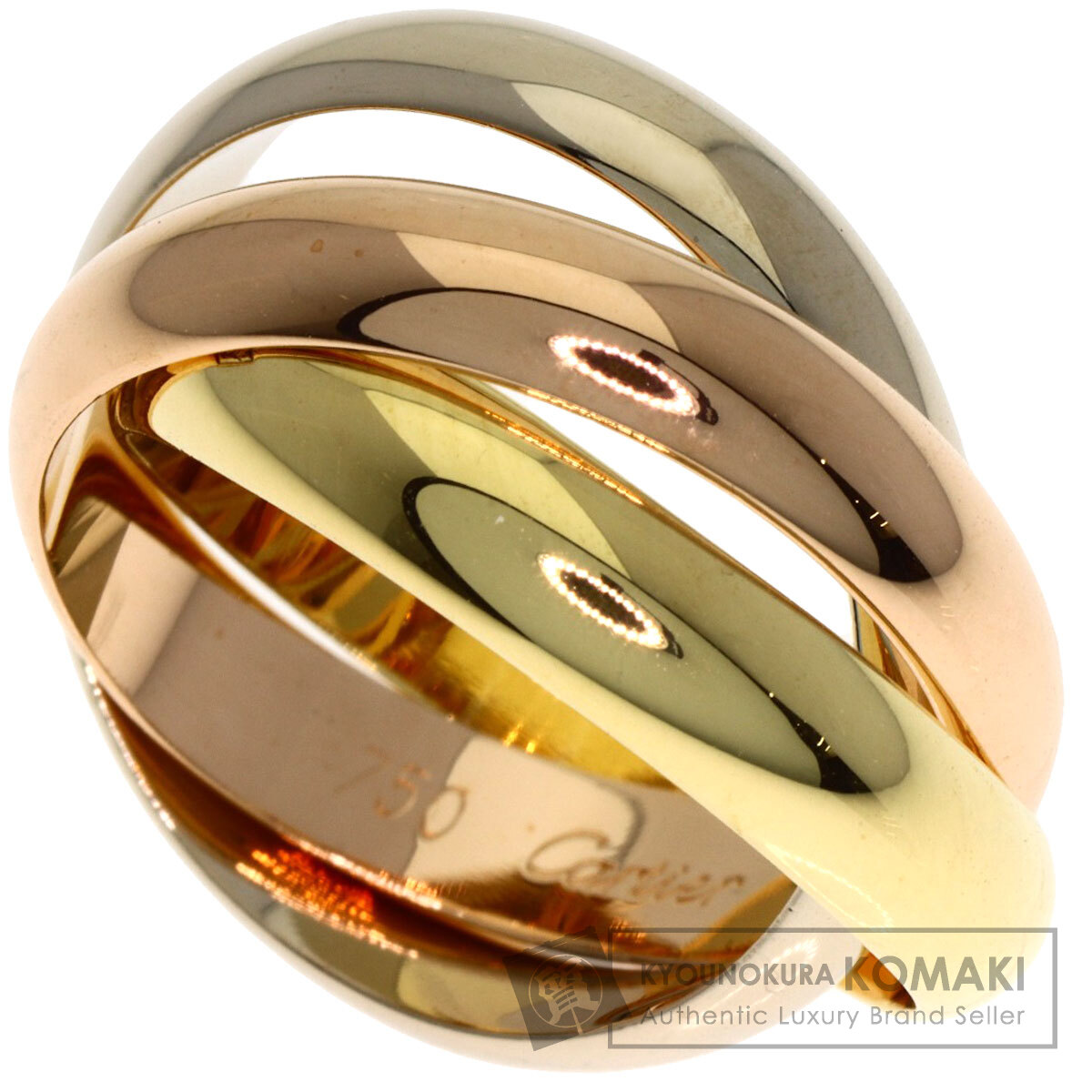 カルティエ トリニティ MM #49 リング・指輪 K18イエローゴールド/K18PG/K18WG レディース 【中古】【CARTIER】|ブランド京の蔵小牧【最安挑戦!】
