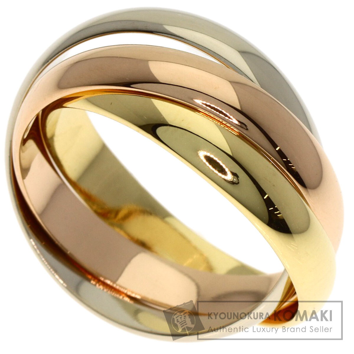 カルティエ トリニティ #51 リング・指輪 K18イエローゴールド/K18PG/K18WG レディース 【中古】【CARTIER】