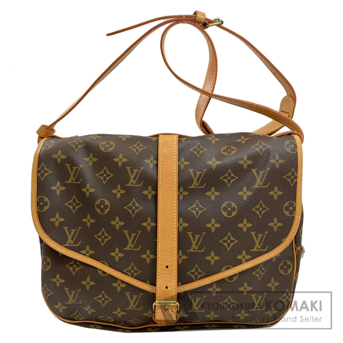 ルイヴィトン M42254 ソミュール35 ショルダーバッグ モノグラム帆布 レディース 【中古】【LOUIS VUITTON】