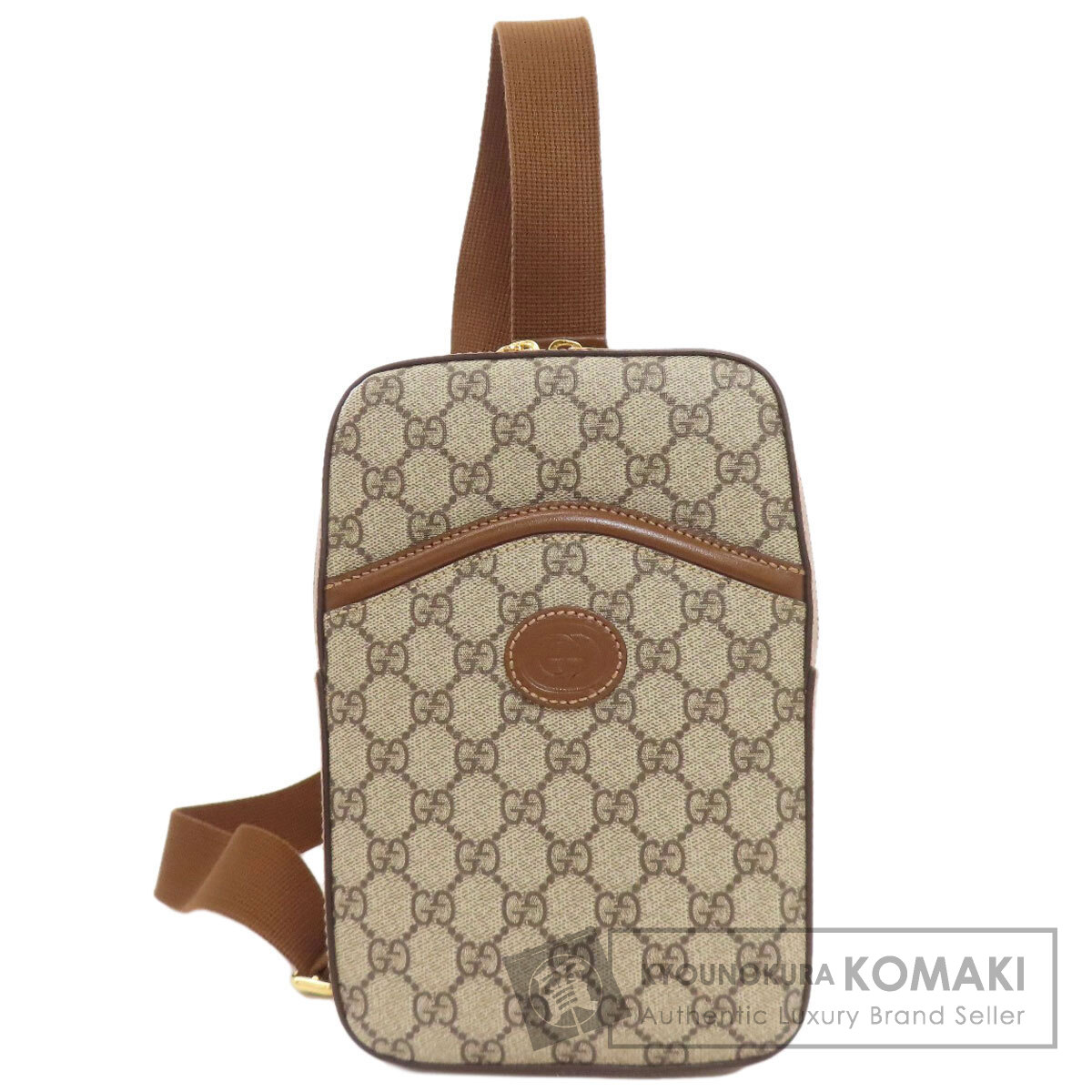 グッチ 696016 インターロッキングG GGスプリーム ボディバッグ PVC レディース 【中古】【GUCCI】