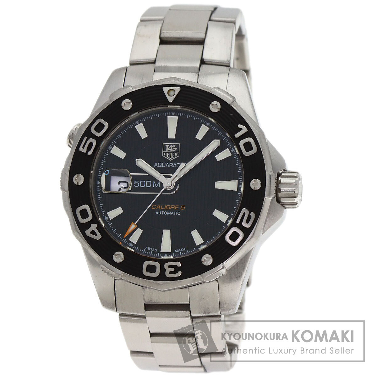 タグホイヤー WAJ2110 アクアレーサー デイト キャリバー5 腕時計 ステンレススチール/SS メンズ 【中古】【TAG HEUER】