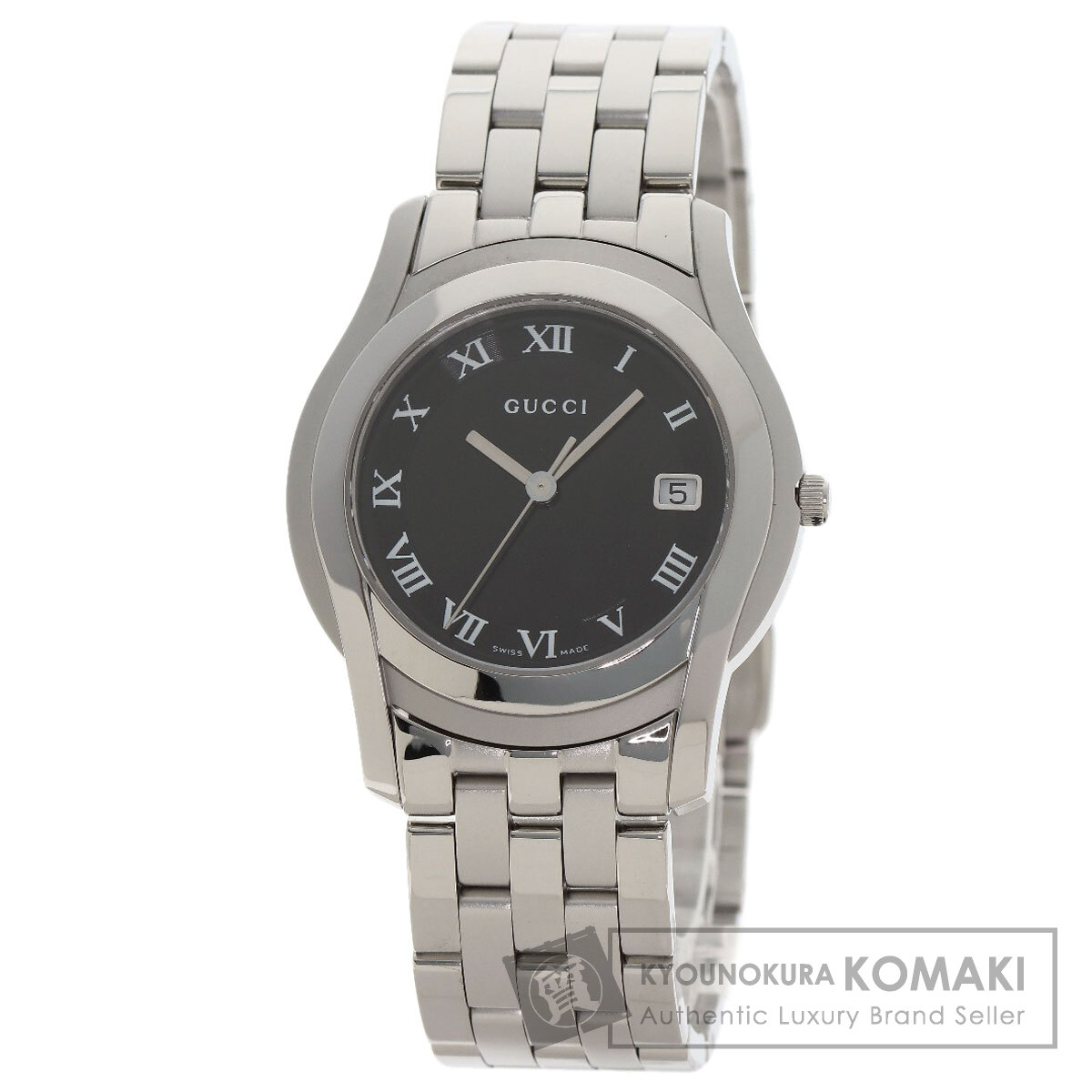 グッチ 5500M ラウンドフェイス 腕時計 ステンレススチール/SS メンズ 【中古】【GUCCI】