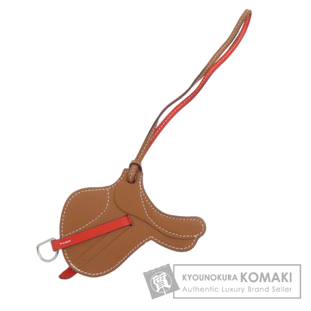 エルメス パドック セル バッグチャーム キーホルダー カーフ レディース 【中古】【HERMES】