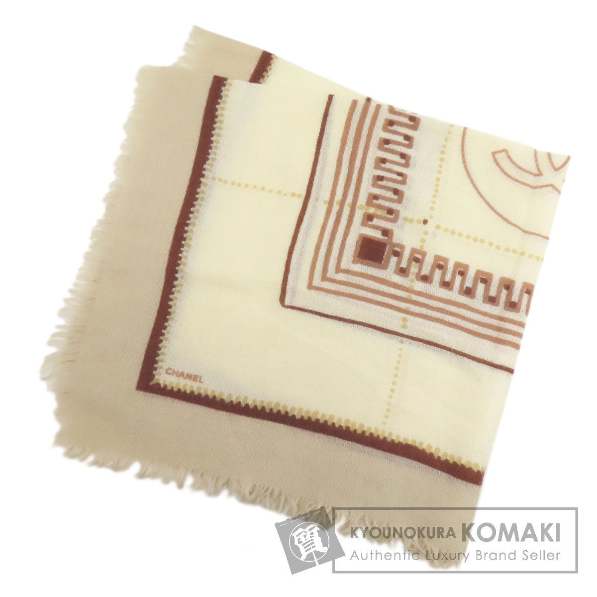 シャネル ココマーク ストール ウール/ナイロンxシルク レディース 【中古】【CHANEL】