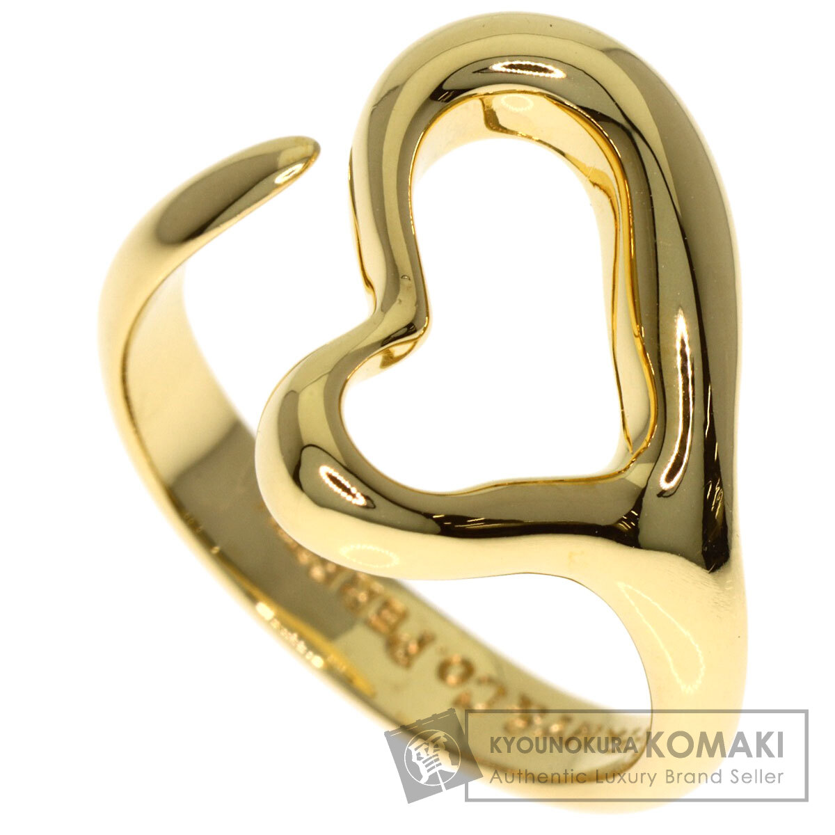 ティファニー オープンハート リング・指輪 K18イエローゴールド レディース 【中古】【TIFFANY&Co.】