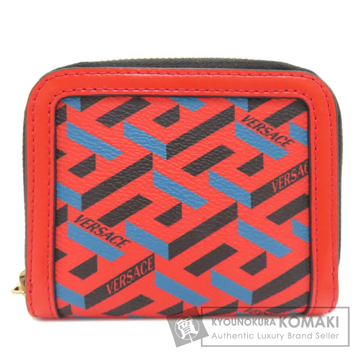 ヴェルサーチ LA GRECA カードケース PVC レディース 【中古】【VERSACE】