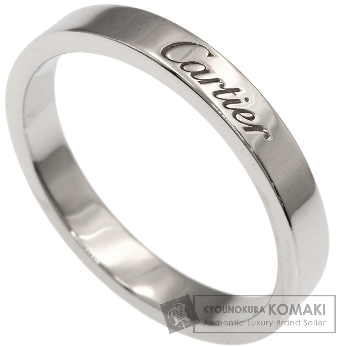 カルティエ フラットバンド #56 リング・指輪 プラチナPT950 レディース 【中古】【CARTIER】