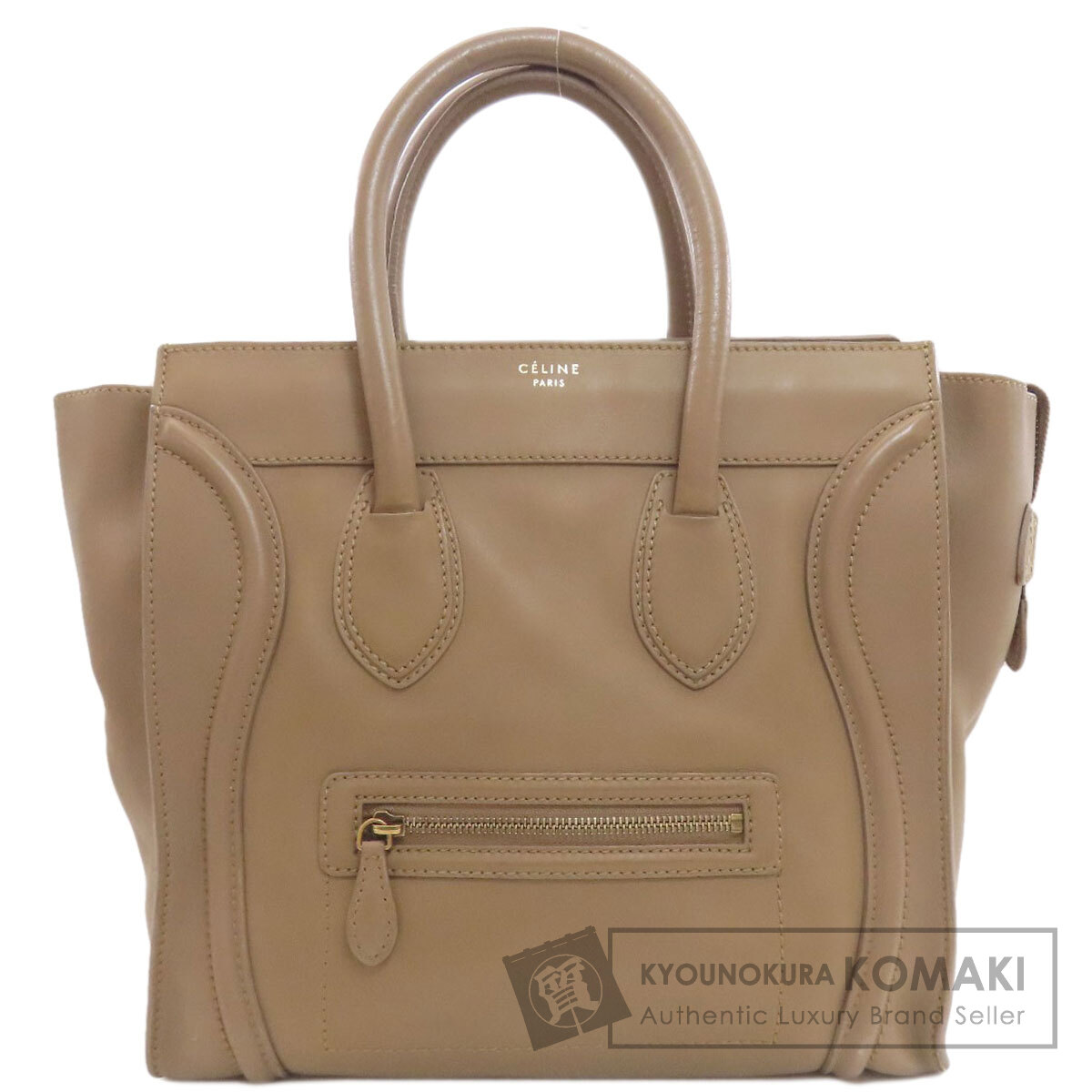 セリーヌ ラゲージミニ 2WAY トートバッグ 子ウシ レディース 【中古】【CELINE】
