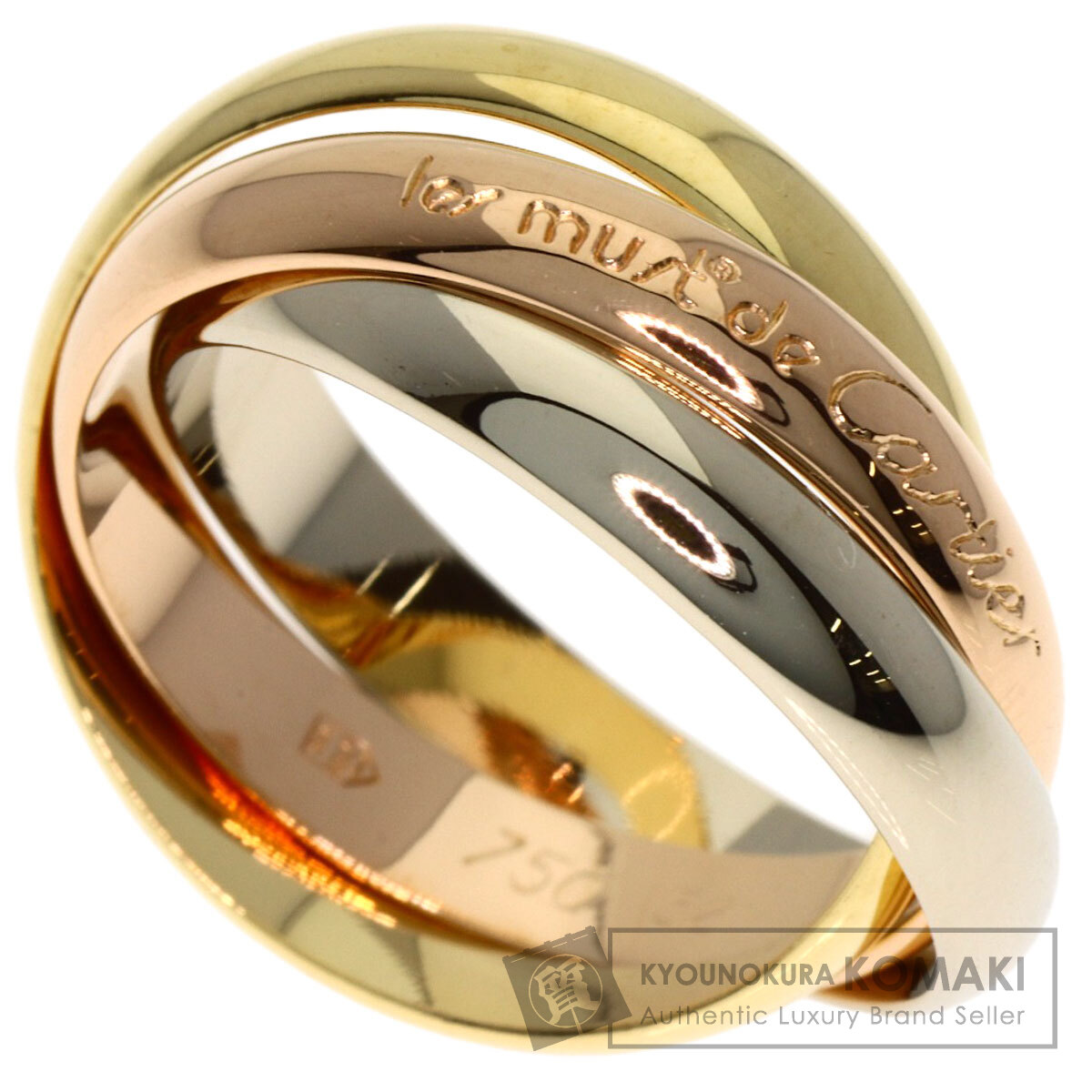 カルティエ トリニティ #52 リング・指輪 K18イエローゴールド/K18WG/K18PG レディース 【中古】【CARTIER】｜ブランド京の蔵小牧【最安挑戦！】