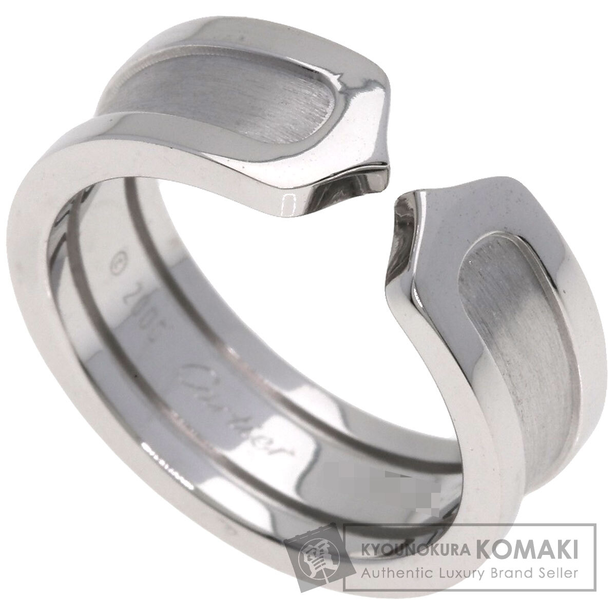 カルティエ C2リング #51 リング・指輪 K18ホワイトゴールド レディース 【中古】【CARTIER】