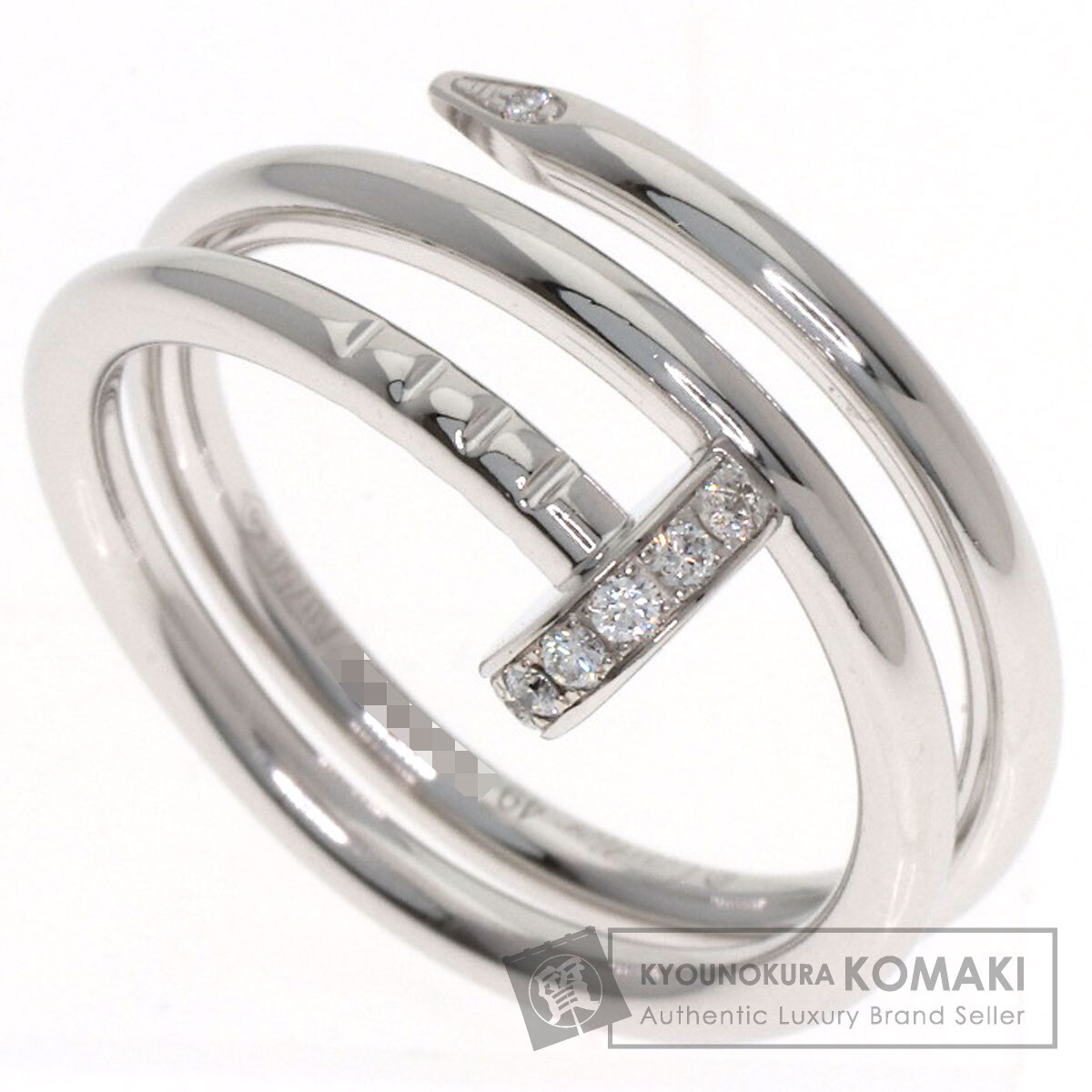 カルティエ ジュスト アンクル ダイヤモンド #49 リング・指輪 K18ホワイトゴールド レディース 【中古】【CARTIER】 248,325円