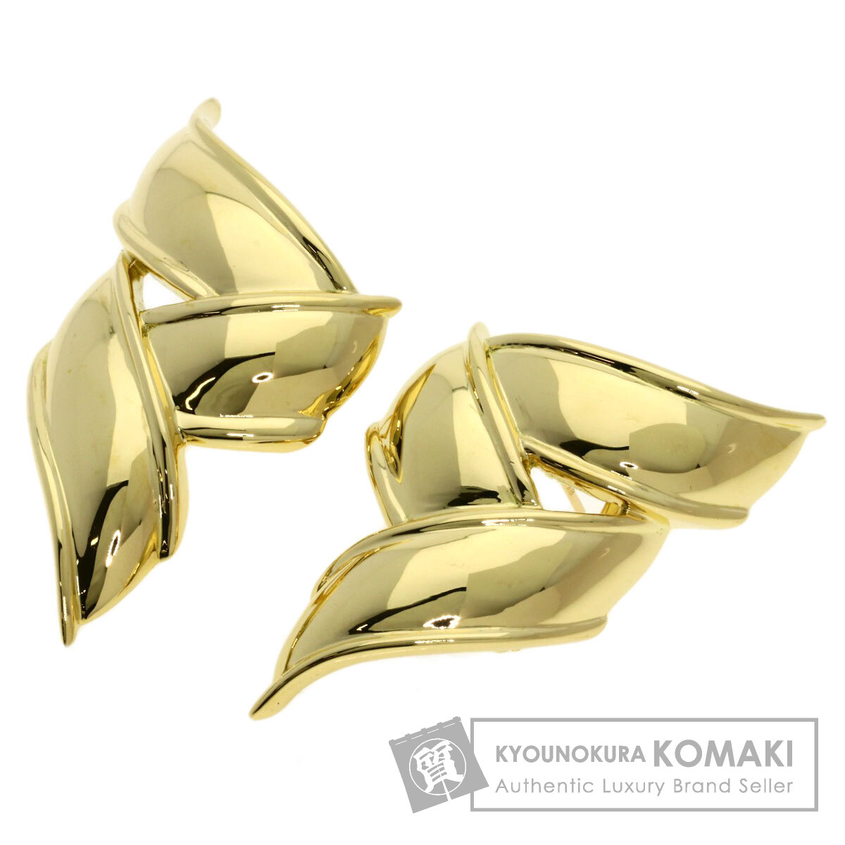 ティファニー リボン ピアス K18イエローゴールド レディース 【中古】【TIFFANY&Co.】
