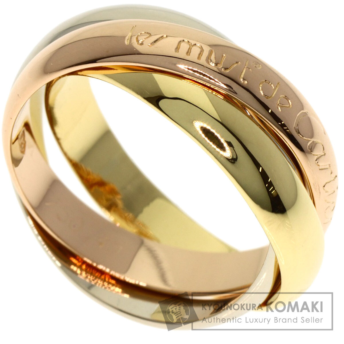 カルティエ トリニティ #49 リング・指輪 K18イエローゴールド/K18PG/K18WG レディース 【中古】【CARTIER】