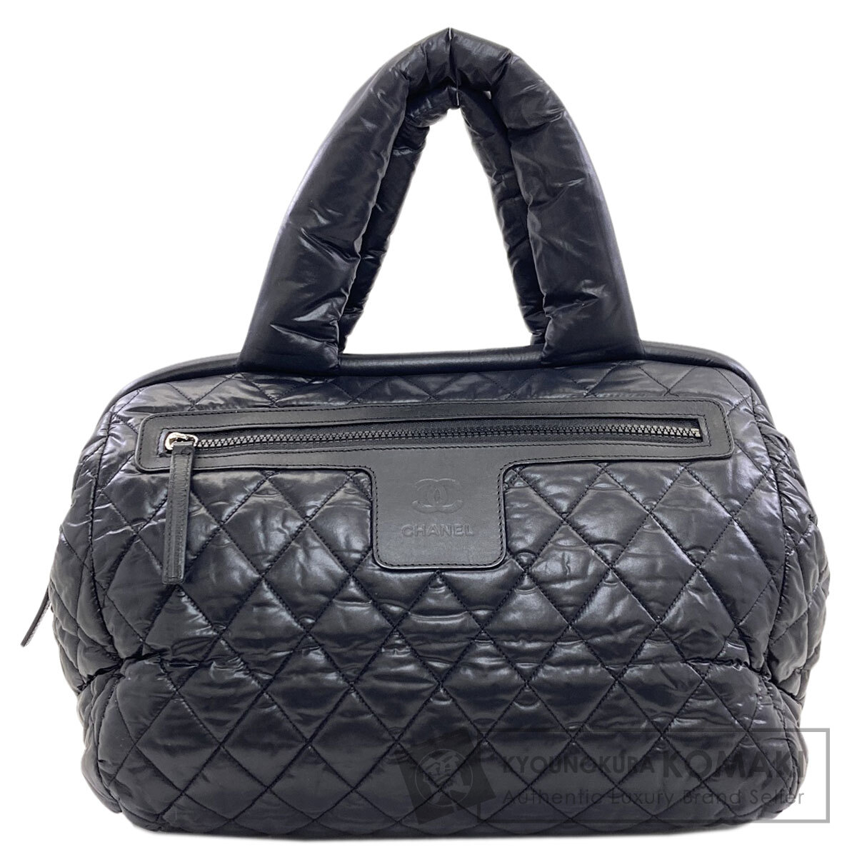 シャネル コココクーン しろがね色金具 ボストンバッグ ナイロン原料品 レディース 【中古】【CHANEL】