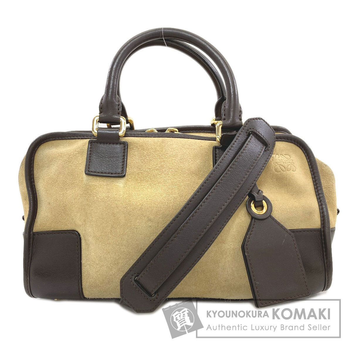 ロエベ アマソナ 2WAY ハンドバッグ スウェード レディース 【中古】【LOEWE】