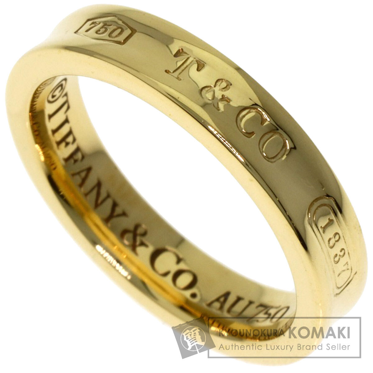ティファニー 1837ナロー リング・指輪 K18イエローゴールド レディース 【中古】【TIFFANY&Co.】