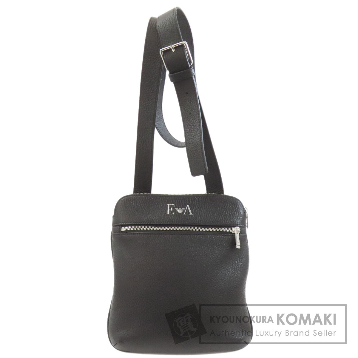 エンポリオ・アルマーニ ロゴタイプ ショルダーバッグ なめし革 メンズ 【中古】【Emporio Armani】