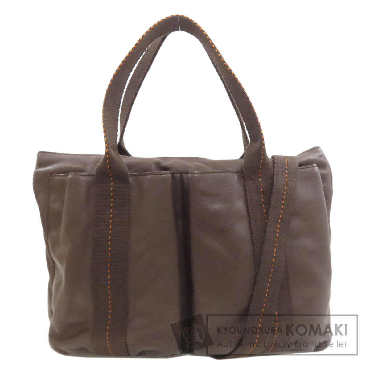 エルメス キャラバンホリゾンタルMM 2WAY ハンドバッグ カーフ レディース 【中古】【HERMES】