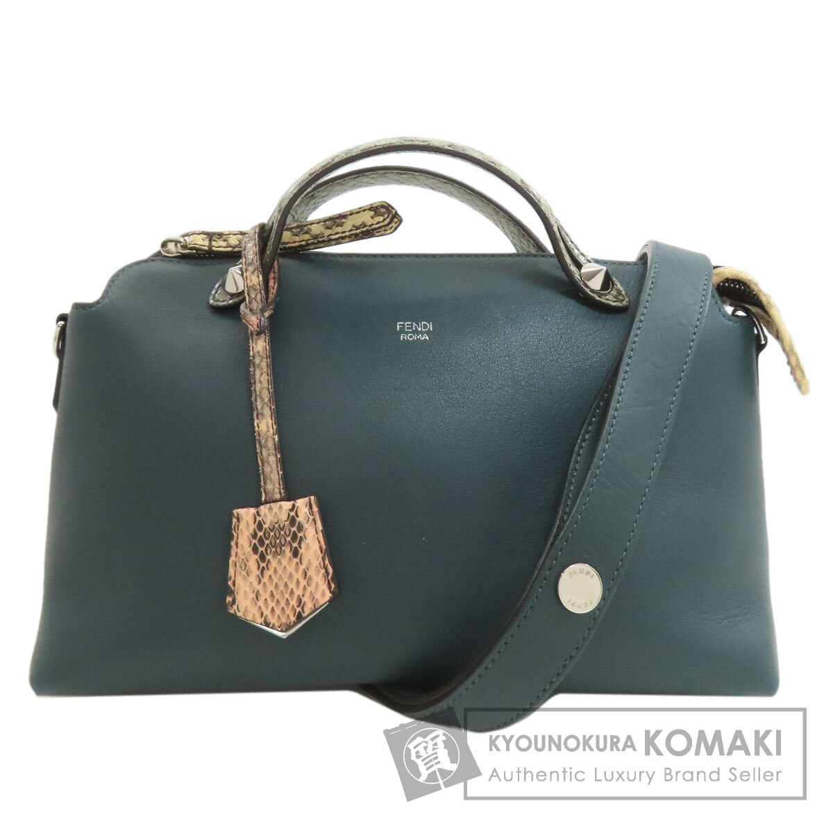 フェンディ バイザウェイ ミディアム 2WAY ハンドバッグ カーフ/パイソン レディース 【中古】【FENDI】