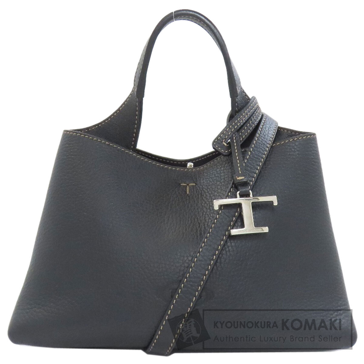 トッズ Tタイムレス レザーバッグ マイクロ 2WAY ハンドバッグ レザー レディース 【中古】【TODS】
