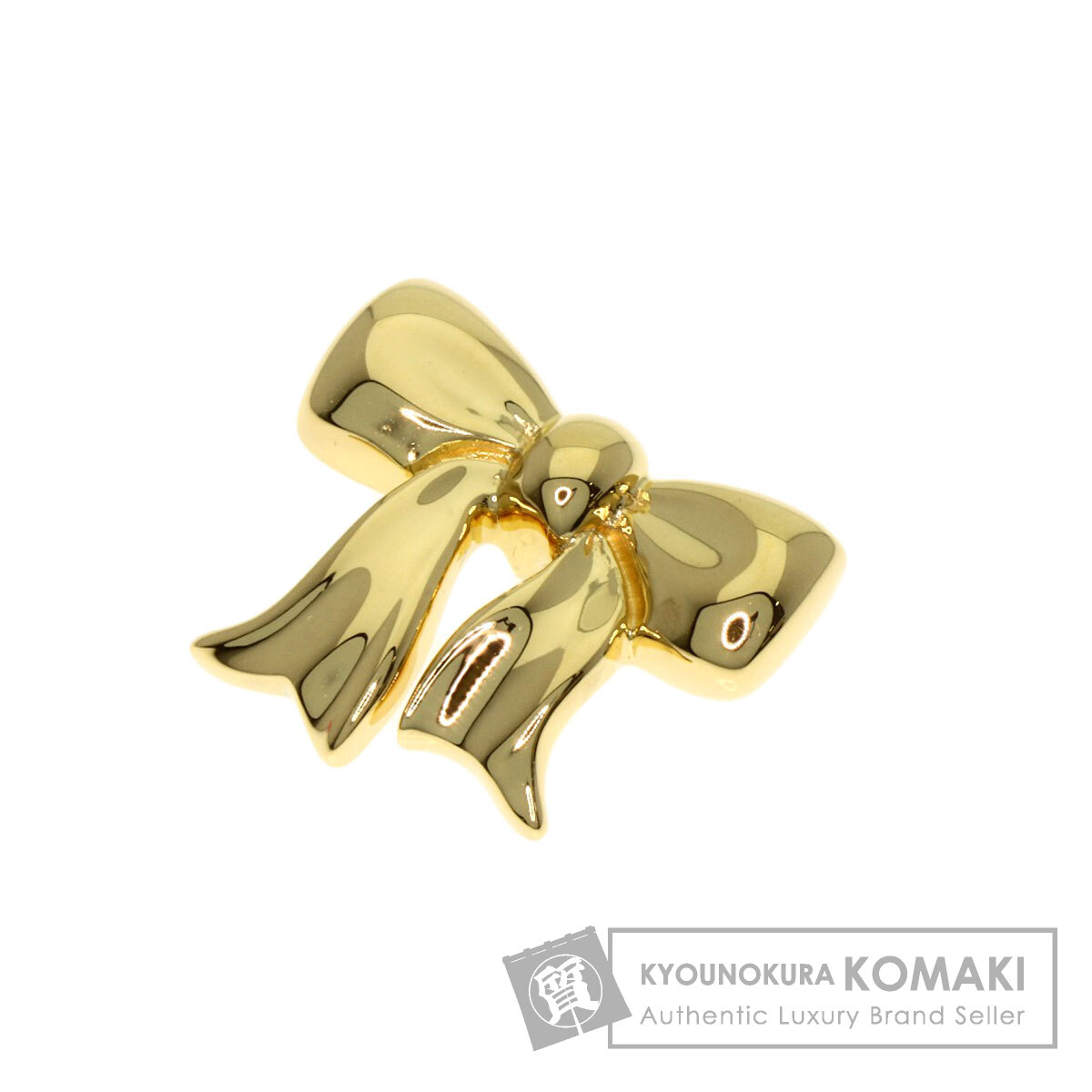 ティファニー リボンチャーム ペンダントトップ K18イエローゴールド レディース 【中古】【TIFFANY&Co.】