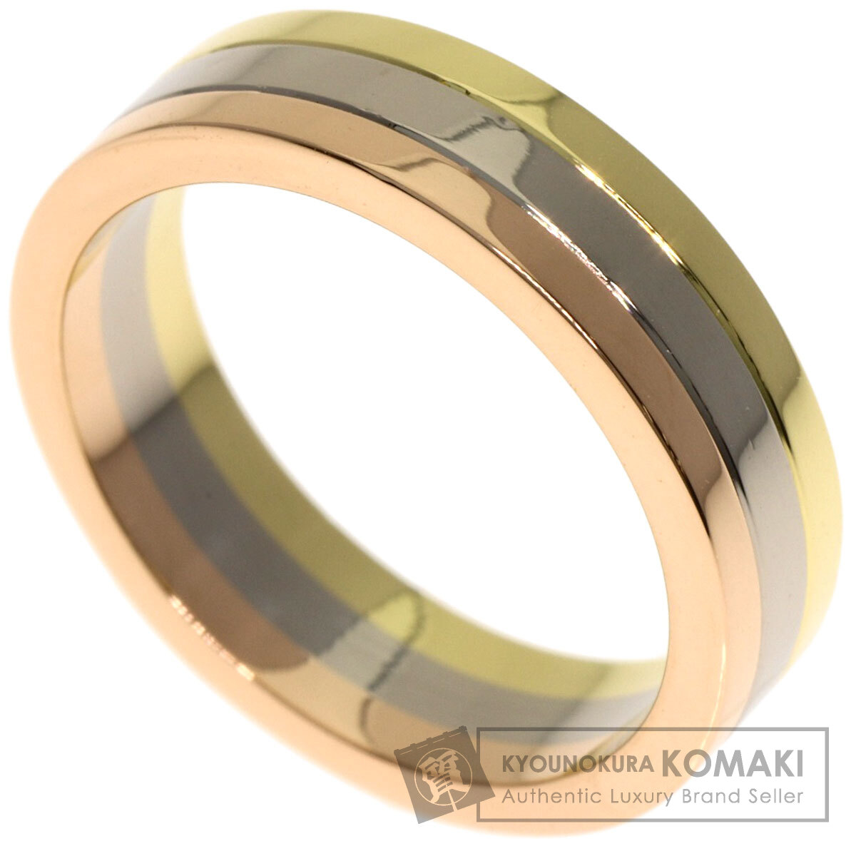 カルティエ スリーカラー #48 リング・指輪 K18イエローゴールド/K18WG/K18PG レディース 【中古】【CARTIER】