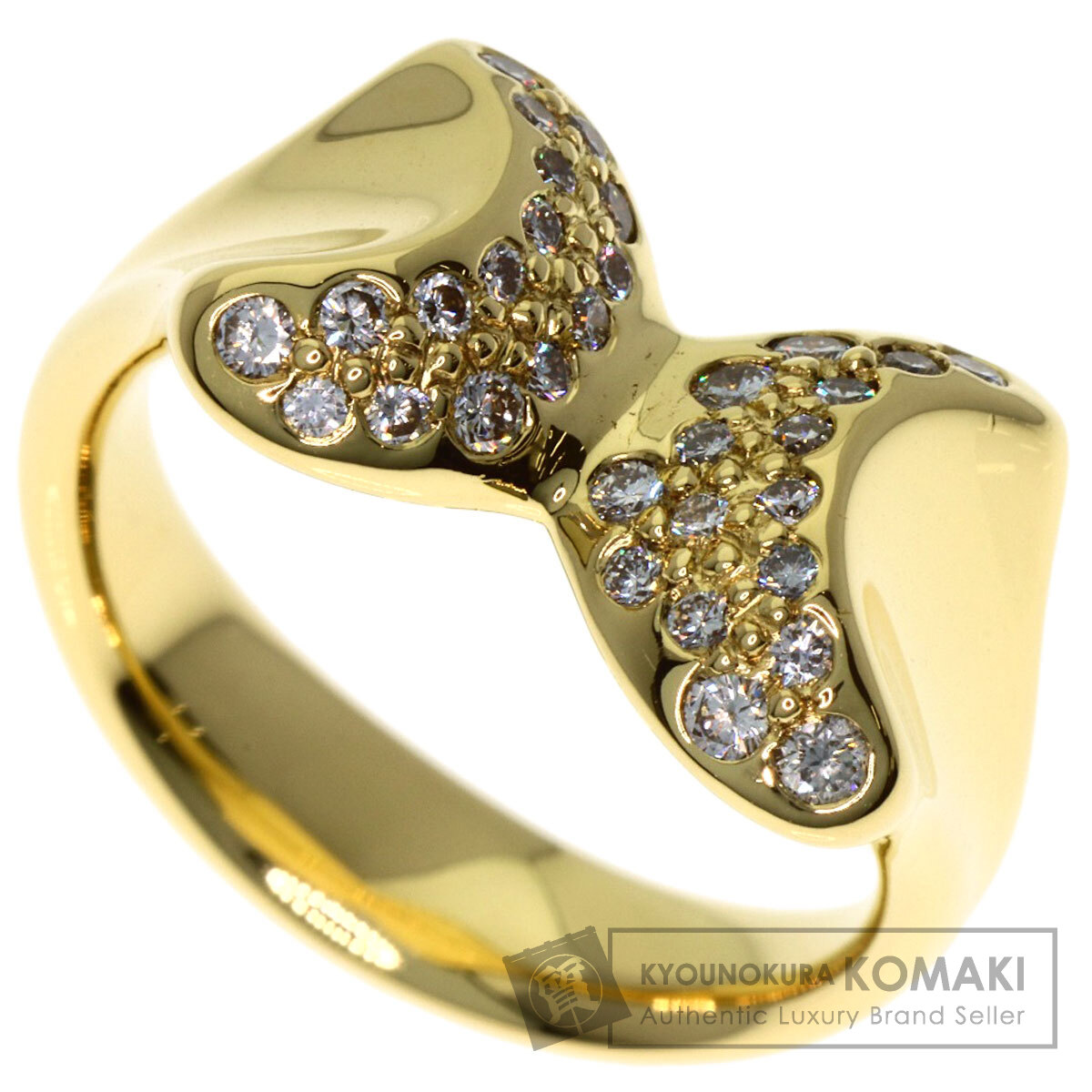 ティファニー バタフライ ペレッティ ダイヤモンド リング・指輪 K18イエローゴールド レディース 【中古】【TIFFANY&Co.】
