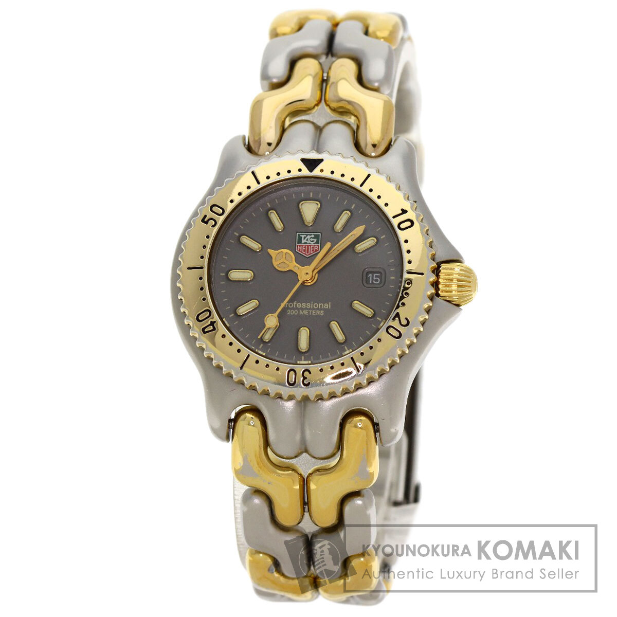 タグホイヤー S95.215 セル 腕時計 ステンレススチール/SSxGP レディース 【中古】【TAG HEUER】