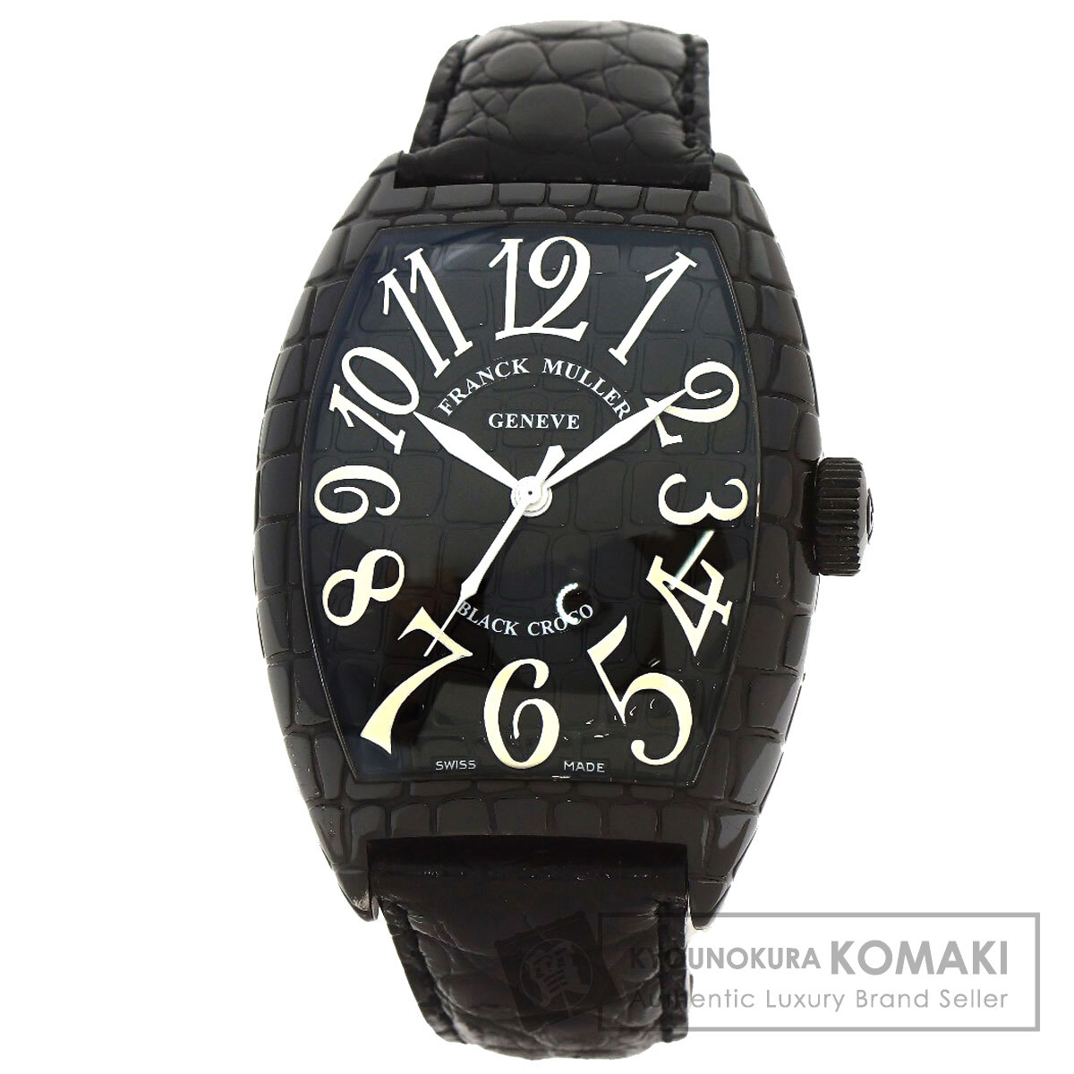 フランクミュラー 9880SCBLKCRO トノウカーベックス ブラッククロコ 腕時計 ステンレススチール/革 メンズ 【中古】【FRANCK MULLER】