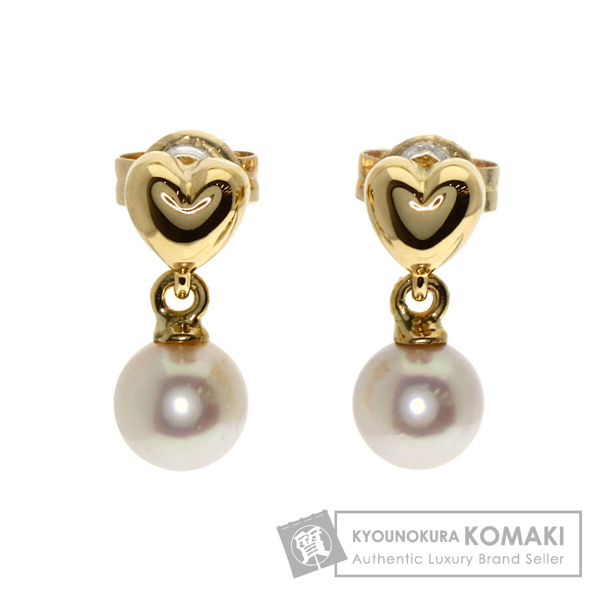 タサキ パール 真珠 ピアス K18イエローゴールド レディース 【中古】【TASAKI】